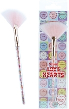 Fragrances, Perfumes, Cosmetics Small Fan Brush - Swizzels Love Hearts Small Fan Brush