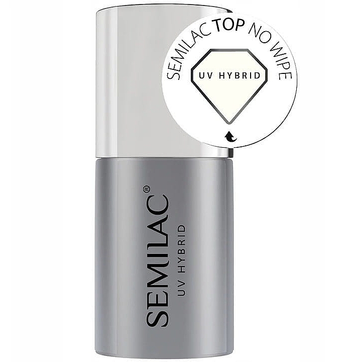 No Wipe Top Coat - Semilac UV Hybrid No Wipe — photo N1