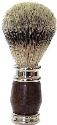 Shaving Brush, fine bristles, rosewood - Golddachs Shaving Brush Finest Badger Rose Wood Silver — photo N1