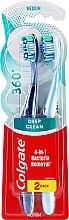 Medium Toothbrush 'Super Clean', dark blue+blue - Colgate — photo N1