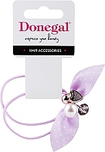 Fragrances, Perfumes, Cosmetics Hair Tie, FA-5697, pink, bow with heart and beads - Donegal