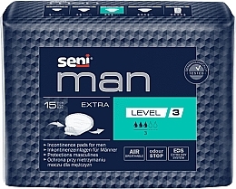 Fragrances, Perfumes, Cosmetics Seni Man Extra Level 3 Urological Pads for Men, 15 pcs - Art