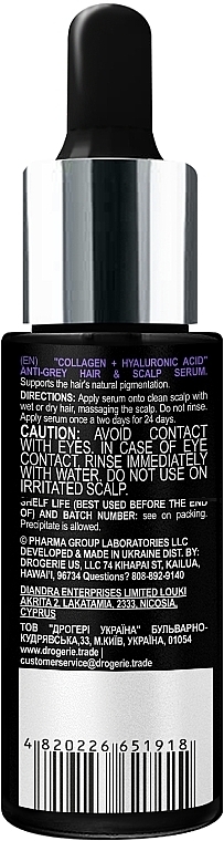 Anti-Gray Hair&Scalp Serum - Pharma Group Laboratories Collagen & Hyaluronic Acid Anti-Grey Hair & Scalp Serum — photo N2