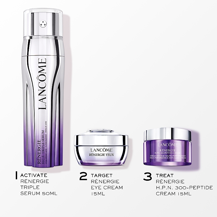 Face Care Set - Lancome Renergie (ser/50ml + cr/15 + eye/cr/15ml) — photo N2