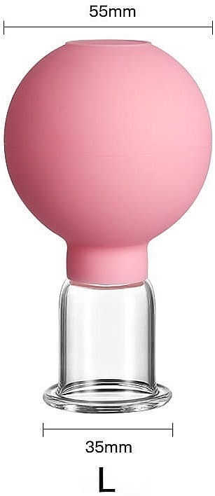 Vacuum Massage Jar, pink, size L - Deni Carte — photo N2