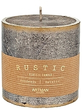 Fragrances, Perfumes, Cosmetics Decorative Candle, 9x9 cm, cylinder, champagne - Artman Rustic Candle