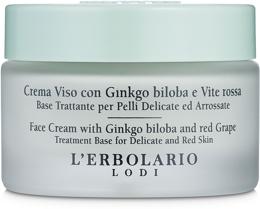 Ginkgo Biloba & Black Grape Cream - L'erbolario Crema Viso al Ginkgo Biloba e Alla Vite Rossa — photo N2