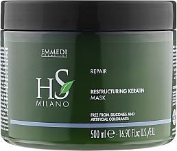 Fragrances, Perfumes, Cosmetics Repairing Keratin Hair Mask - HS Milano Repair Restructuring Keratin Mask