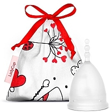 Menstrual Cup, L size, transparent - LadyCup Revolution Pure Love — photo N1