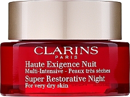 Fragrances, Perfumes, Cosmetics Night Cream - Clarins Super Restorative Night Wear Very Dry Skin