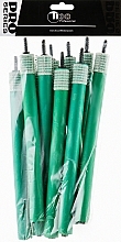 Fragrances, Perfumes, Cosmetics Flexible Hair Curlers, 180mm, d16, dark green - Tico Professional