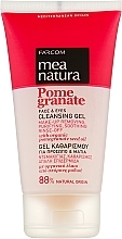 Fragrances, Perfumes, Cosmetics Face & Eye Cleansing Gel with Pomegranate Oil - Mea Natura Pomegranate Face Scrub Gel