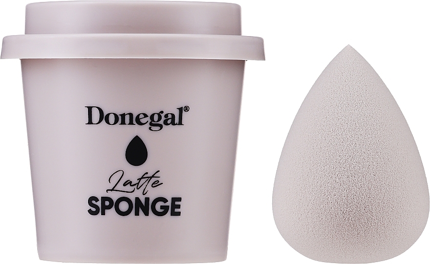 Makeup Sponge with Holder, beige - Donegal — photo N5
