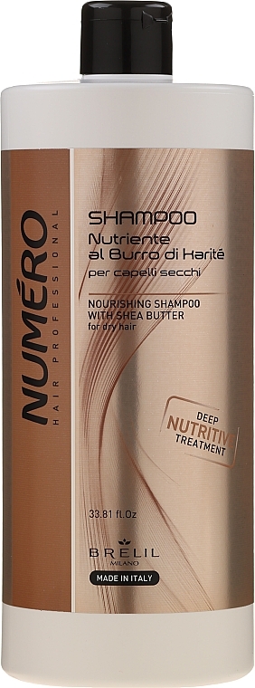 Shea Butter & Avocado Shampoo - Brelil Numero Nourishing Shampoo With Shea Butter — photo N7