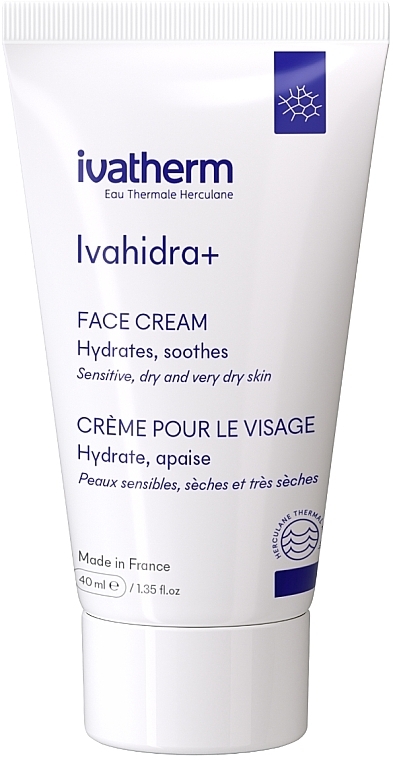 Moisturizing Face Cream for Sensitive, Dry & Extra Dry Skin - Ivatherm Ivahidra+ Hydrating Face Cream — photo N1