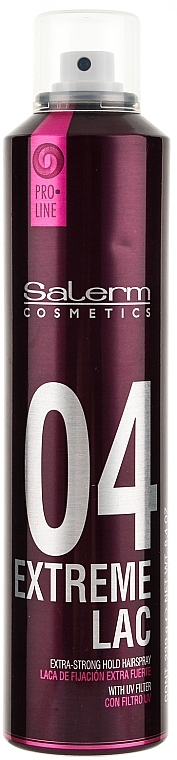 Extra Strong Hold Hair Spray - Salerm Pro Line Extreme Lac — photo N1