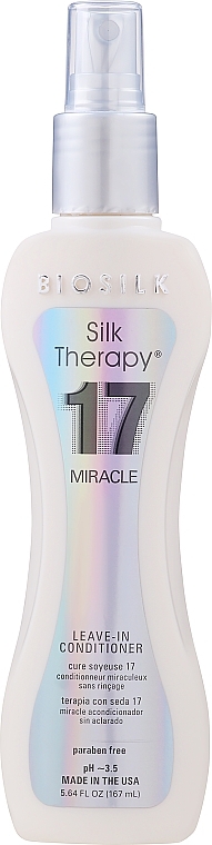 Hair Conditioner "Silk Therapy" - BioSilk Silk Therapy 17 Miracle Leave-In Conditioner — photo N1