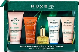 Fragrances, Perfumes, Cosmetics Set - Nuxe My Travel Essentials Set 2021 (sh/gel/30ml + f/cr/15ml + oil/10ml + clean/gel/15ml + hand/cr/15ml)