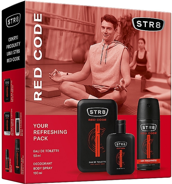 STR8 Red Code - Set (edt/50ml + deo/150ml) — photo N1