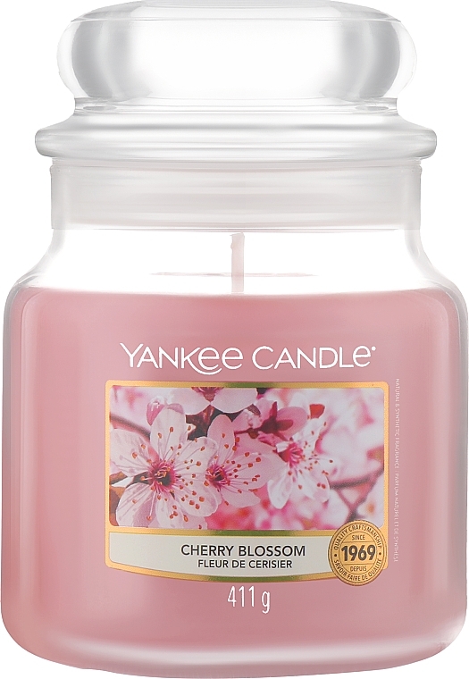 Candle in Glass Jar - Yankee Candle Cherry Blossom — photo N12