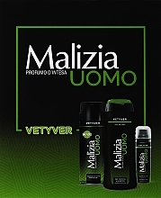 Set - Malizia Uomo Vetiver (edt deo/175ml + show gel/250ml + shav foam/50ml) — photo N2