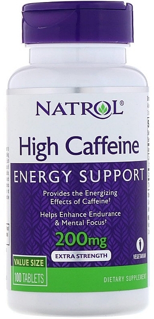 Caffeine, 200mg - Natrol High Caffeine, Extra Strength — photo N1