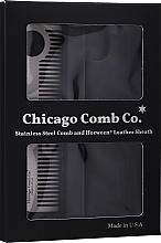 Fragrances, Perfumes, Cosmetics Hair Brush - Chicago Comb Co Giftbox Model No. 1 RVS + Hoesje