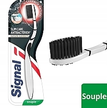 Antibacterial Toothbrush, soft, with charcoal - Signal Nature Elements Antibacterial — photo N3