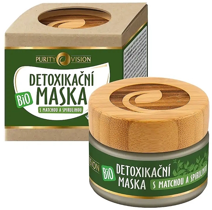 Detox Mask "Matcha & Spirulina" - Purity Vision Bio Detox Mask With Matcha & Spirulina — photo N1