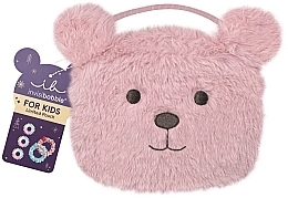 Fragrances, Perfumes, Cosmetics Set - Invisibobble For Kids Pink Teddy Set (scrunches/5pcs+ bag/1pcs)