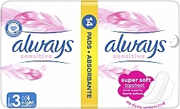 Sanitary Pads, 14pcs - Always Sensitive Ultra Night — photo N2