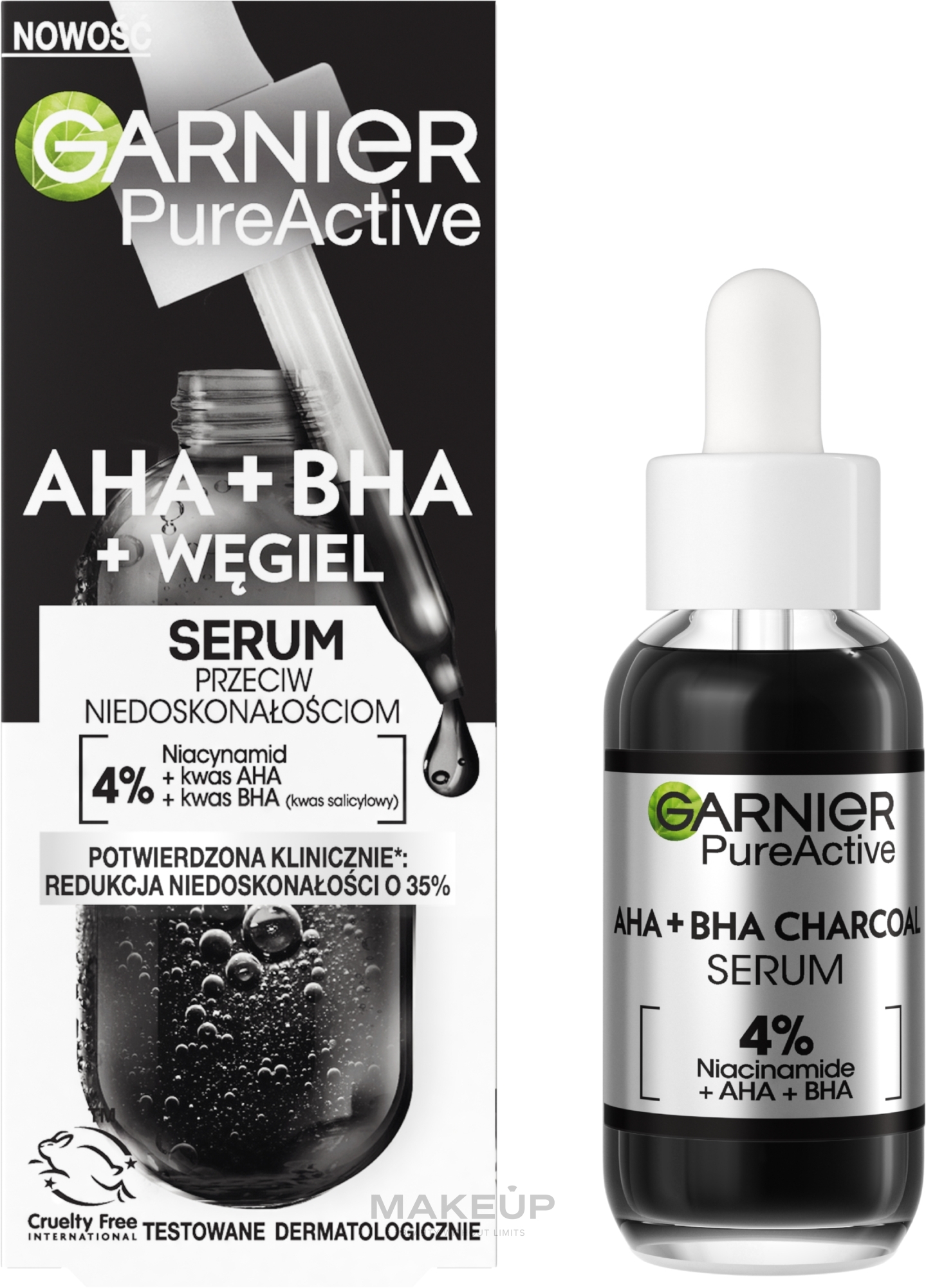 Anti-Blemish Serum with 4% Niacinamide + AHA + BHA - Garnier Pure Active — photo 30 ml