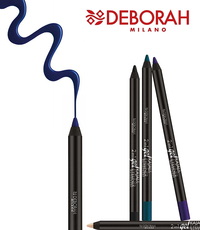 Eyeliner - Deborah 2-in-1 Kajal & Eyeliner Gel — photo N2