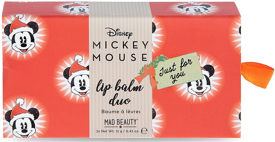 Set - Mad Beauty Mickey Mouse Jingle All The Way Lip Balm Duo — photo N4
