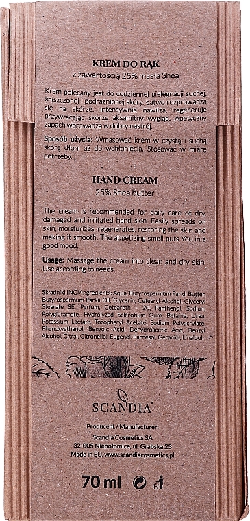 Hand Cream "Rose" - Scandia Cosmetics Hand Cream 25% Shea Rose — photo N3
