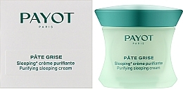 Night Cleansing Face Cream - Payot Pate Grise Purifying Sleeping Cream — photo N2