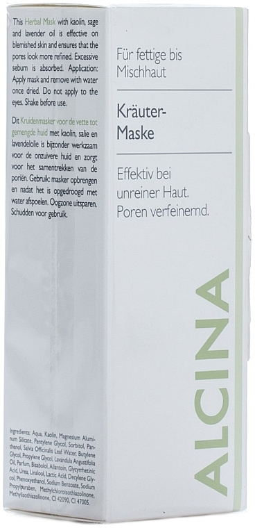 Herbal Extracts Mask for Oily Skin - Alcina Herbal Mask — photo N2