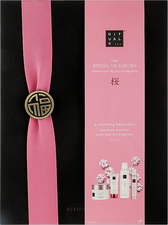 Set - Rituals The Ritual Of Sakura (sh/foam/200ml + b/cr/200ml + mist/50ml + h/balm/70ml) — photo N1