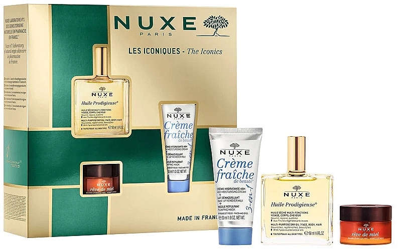 Set - Nuxe The Iconics (oil/50ml + f/cr/30ml + lip/balm/15g) — photo N2