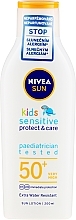 Fragrances, Perfumes, Cosmetics Sun Lotion for Kids - NIVEA Sun Kids Pure & Sensitive Sun Lotion SPF50+