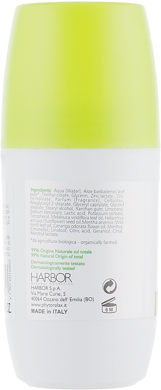 Roll-On Body Deodorant - Phytorelax Laboratories Fresh Deo Roll-On 20% Aloe Vera — photo N10