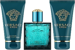 Versace Eros - Set (edt/50ml + ash/balm/50ml + sh/gel/50ml) — photo N2