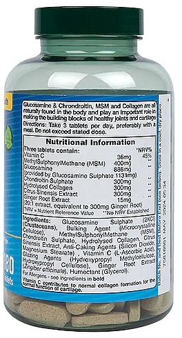 Food Supplement 'Glucosamine & Chondroitin Complex' - Holland & Barrett High Strength Glucosamine & Chondroitin Complex — photo N7