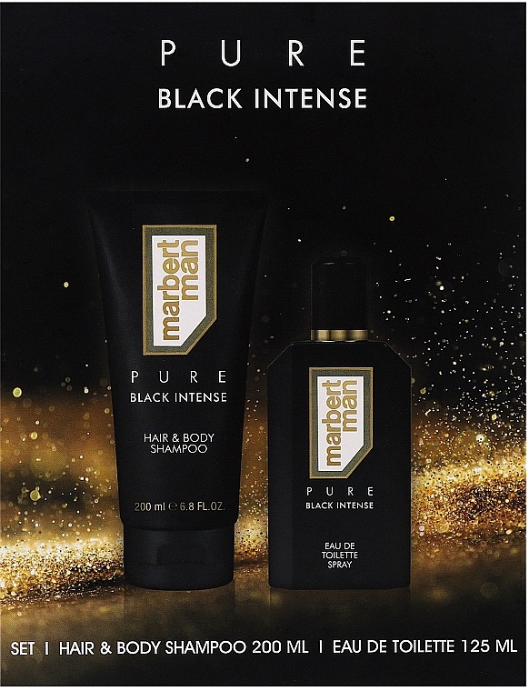 Gift Set - Marbert Man Pure Black Intense (edt/125ml + deo/200ml) — photo N1