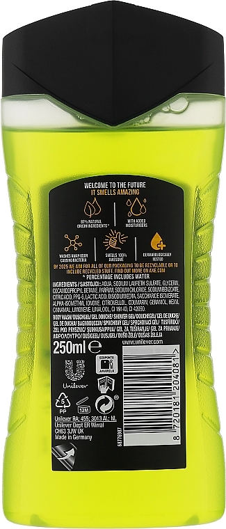 Shower Gel 3in1 - Axe Epic Fresh Boost 3 In1 Formula Body, Face And Hair Wash — photo N2