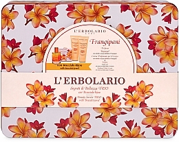 Fragrances, Perfumes, Cosmetics L’Erbolario Frangipani - Set (perfume/50ml + sh/gel/100ml + b/cr/100ml + acess/1pcs)