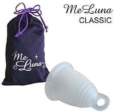 Fragrances, Perfumes, Cosmetics Menstrual Cup with Ring, M-size, transparent - MeLuna Classic Menstrual Cup Ring