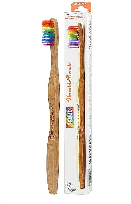 Bamboo Toothbrush, rainbow - The Humble Co. Proud Rainbow Soft Toothbrush — photo N1