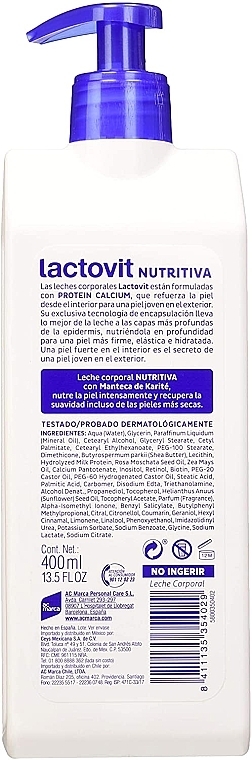 Nourishing Body Milk - Lactovit Nourishing Body Milk — photo N2