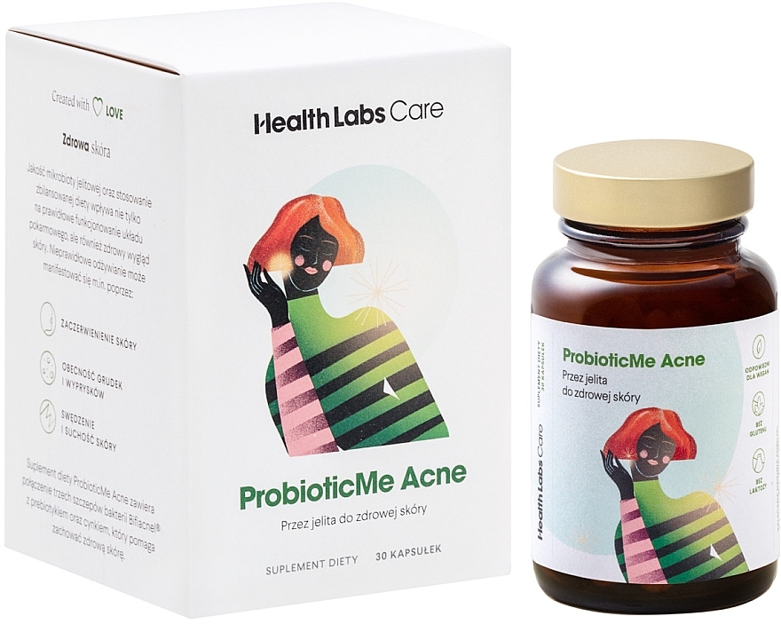 Probiotic with Zinc Dietary Supplement  - Health Labs Care Probiotic Me Acne — photo N1